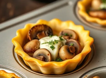 Tarte aux champignons en feuille de philou