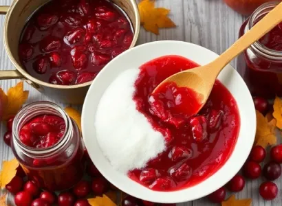 Confiture de canneberges au cidre