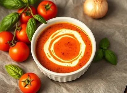 Soupe aux Tomates et Basilic