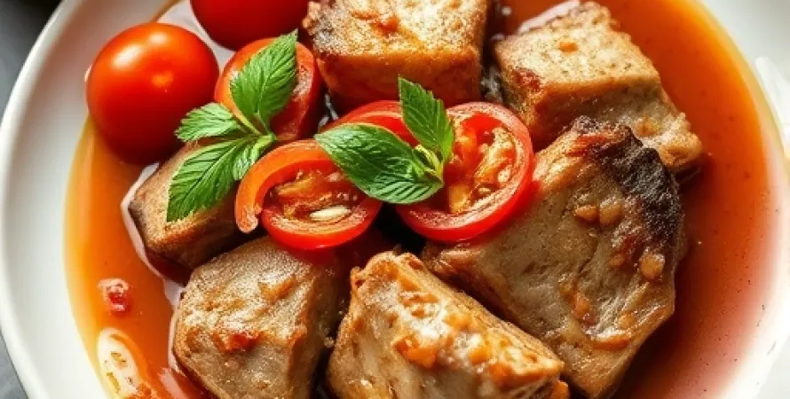 Pork cantonais aux tomates