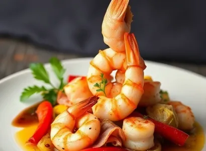 Crevettes au jambon de Bayonne