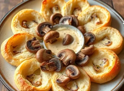 Rouleaux de pain aux champignons