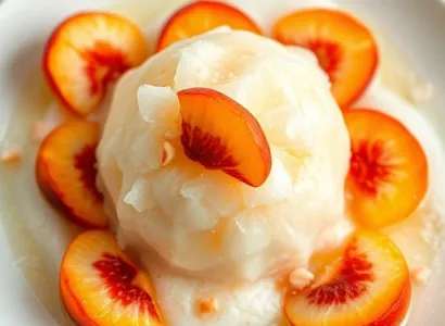 Glace aux pêches