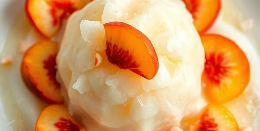 Glace aux pêches