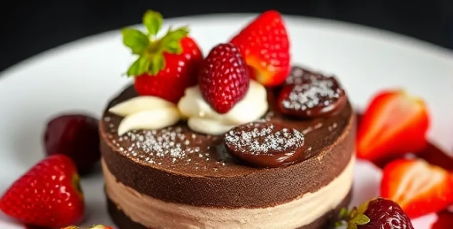 Gâteau aux fraises et au chocolat
