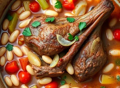 Casserole d'agneau et haricots blancs
