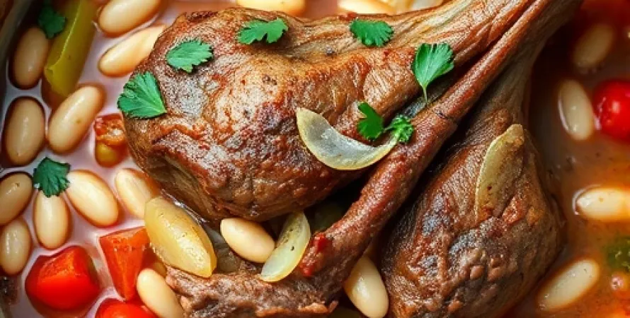 Casserole d'agneau et haricots blancs