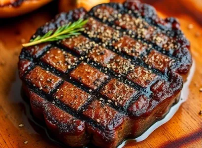 Steak au poivre et bière