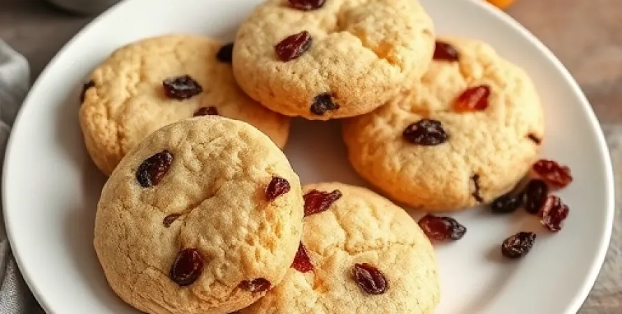 Biscuits aux raisins et aux pommes