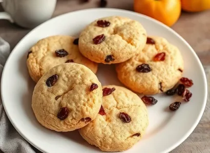 Biscuits aux raisins et aux pommes