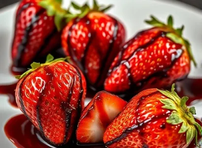 Fraises grillées au balsamique