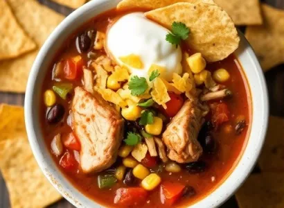 Soupe de poulet au taco