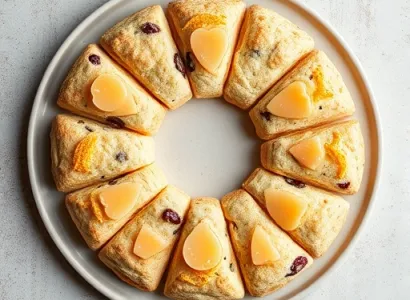 Scones aux cranberries et à l'orange