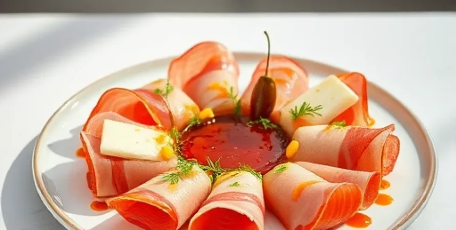Rouleaux de jambon au fromage