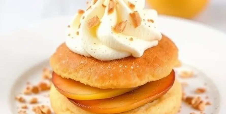 Pommes et crème à la boulangère