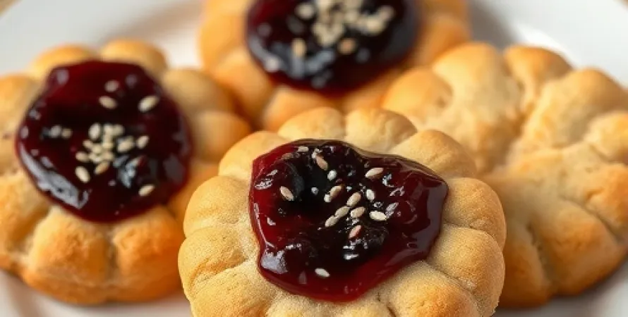 Biscuits au pavot et aux cassis