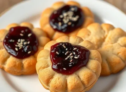 Biscuits au pavot et aux cassis