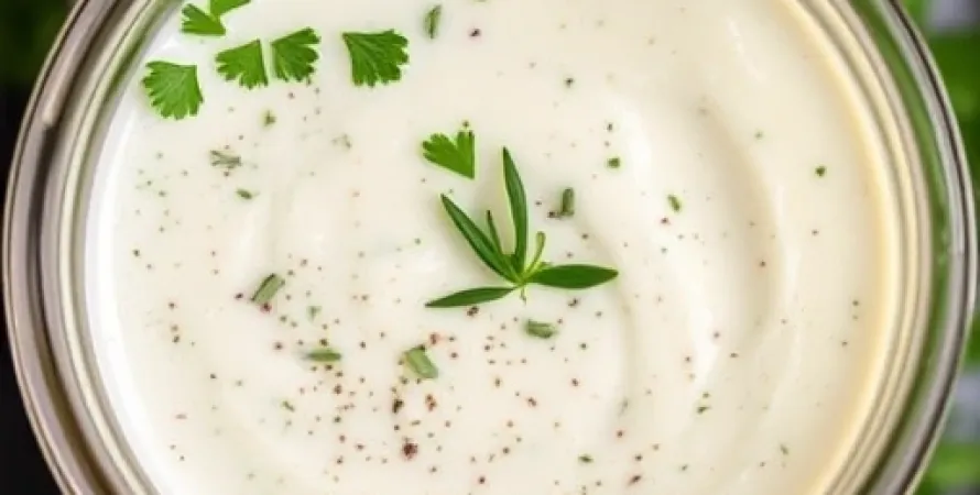 Sauce salade crémeuse aux herbes