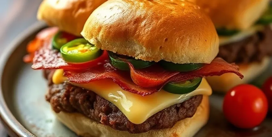 Sliders au poivron et au fromage