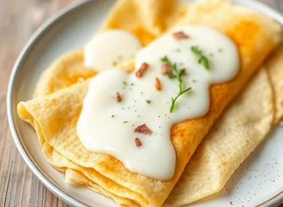 Crêpes au fromage blanc et yaourt
