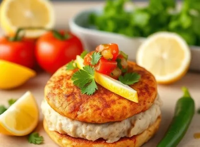 Burgers de dinde au citron vert et coriandre fraîche