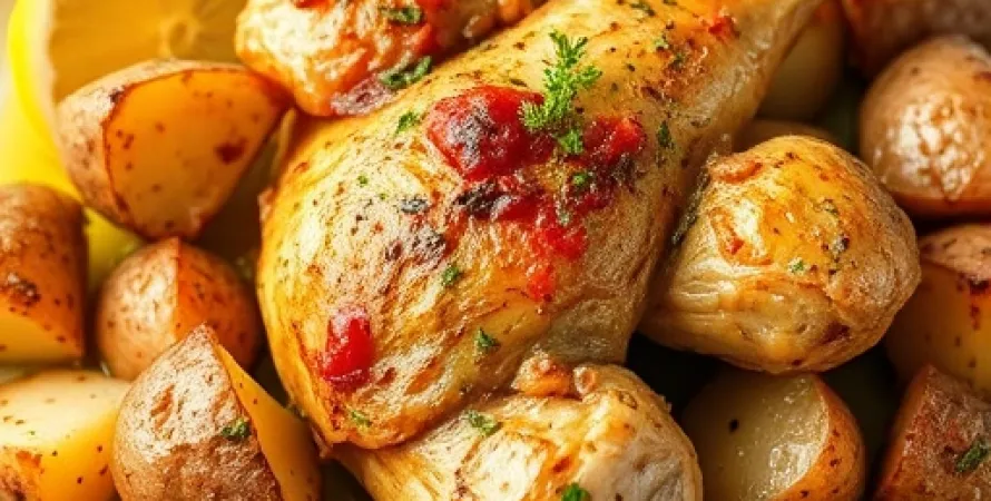 Poulet libanais aux pommes de terre
