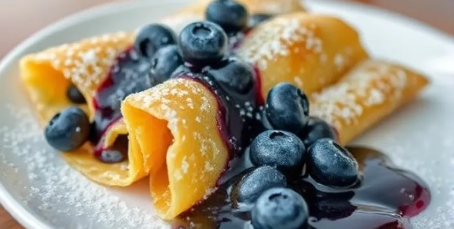 Crepes aux bleuets