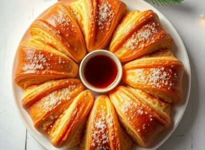 Croissants du matin de Noël
