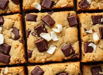 Barres de Cookies Supreme au Chocolat et Noix de Coco
