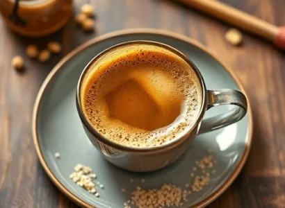 Boisson chaude au café et au miel