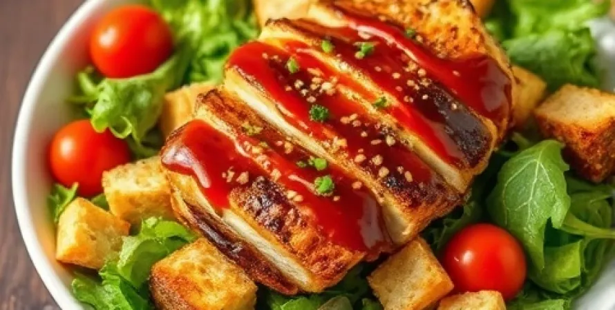 Salade de poulet au barbecue asiatique