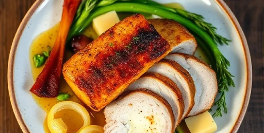 Poulet roulé au bacon fumé