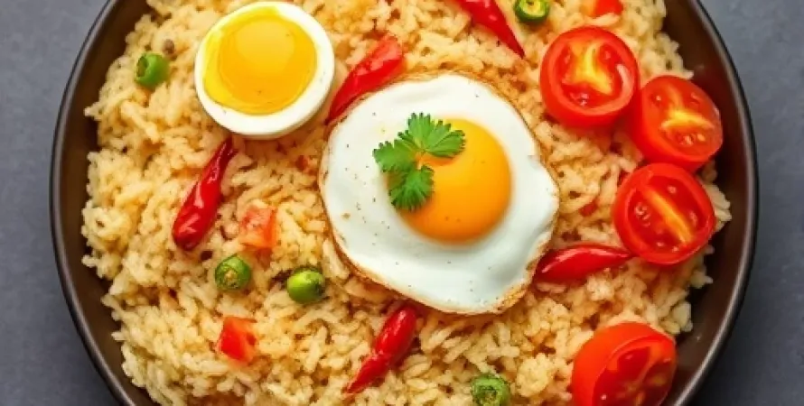 Riz aux oeufs et tomates