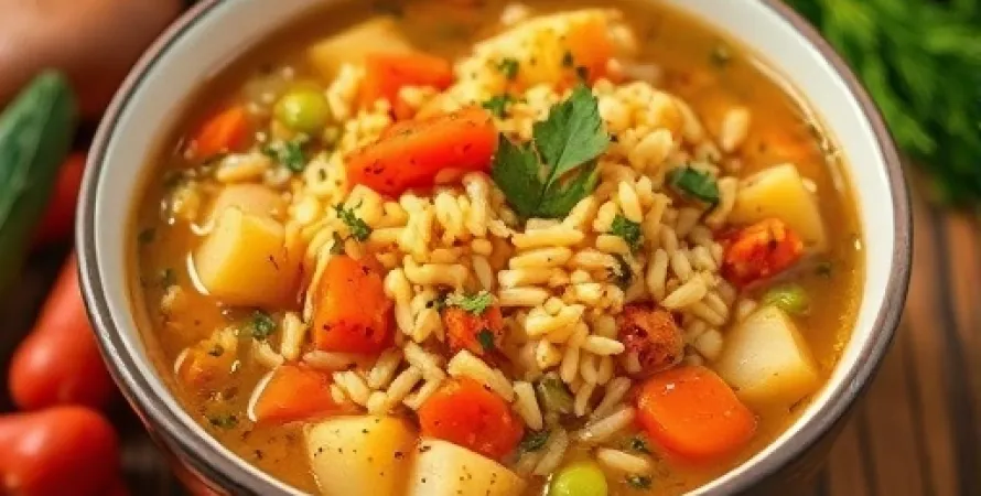 Potage végétal à l'orzo