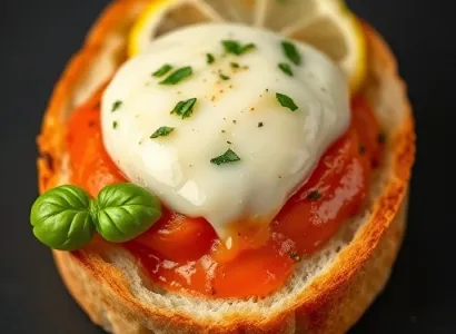 Pain au basilic, citron et ail