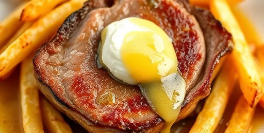 Côte de porc aux frites