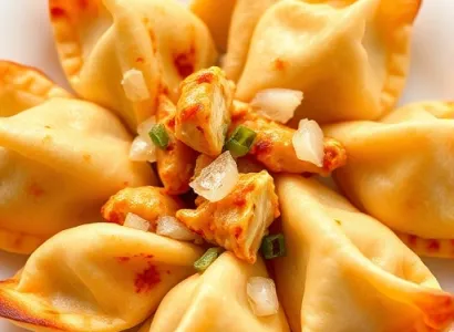Wontons au poulet épicé