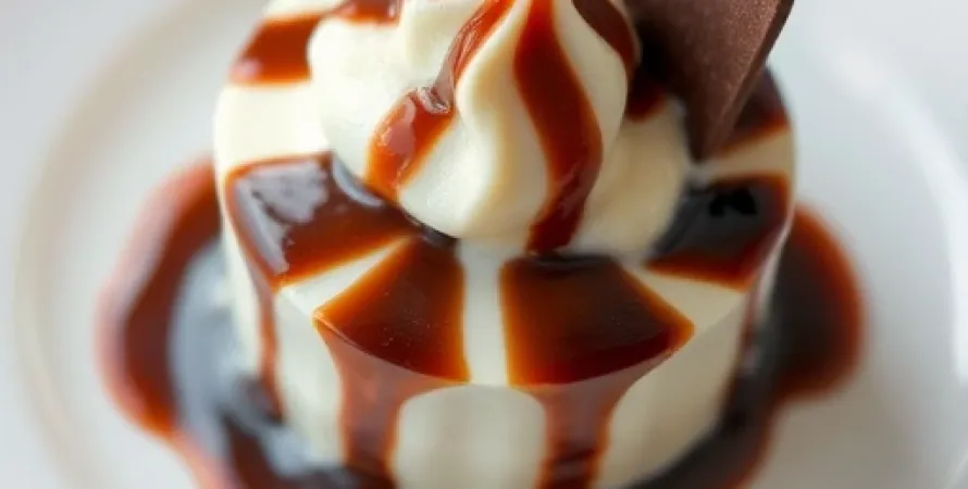 Glace au lait condensé et au chocolat
