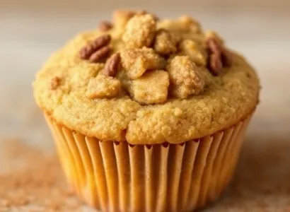 Muffins au café avec croustade au cannelle