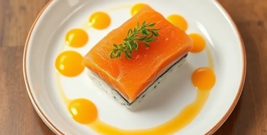 Sushi au saumon fumé et mangue
