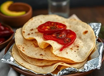 Tortillas épicées aux poivrons rouges