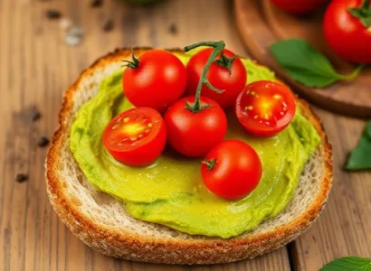 Tartine d'avocat et tomates cerises
