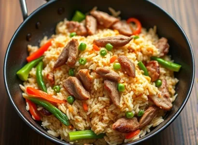Riz frit au porc