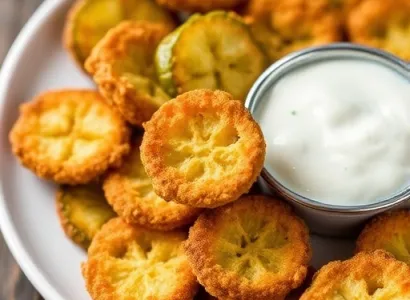 Concombre au pickle frit