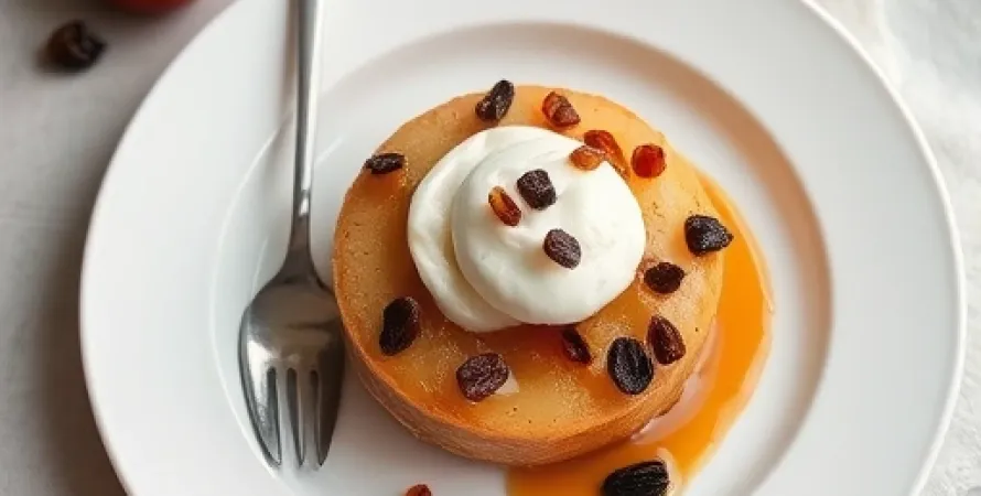 Pain aux raisins et compote de pommes