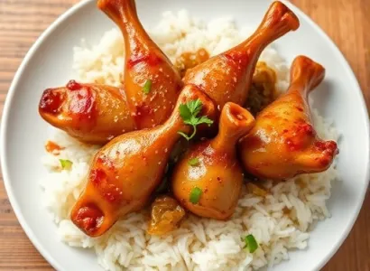 Ailes de poulet braisées au miel et soja