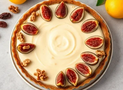 Torte raw au noix et figues