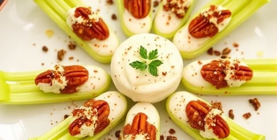 Bateaux de celery aux noix de pecan