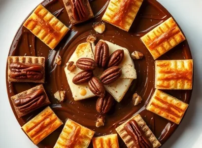 Barres croustillantes au chocolat et noix de pecan