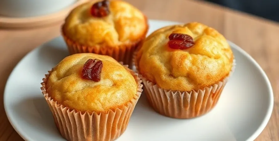 Muffins aux pommes et au raisin
